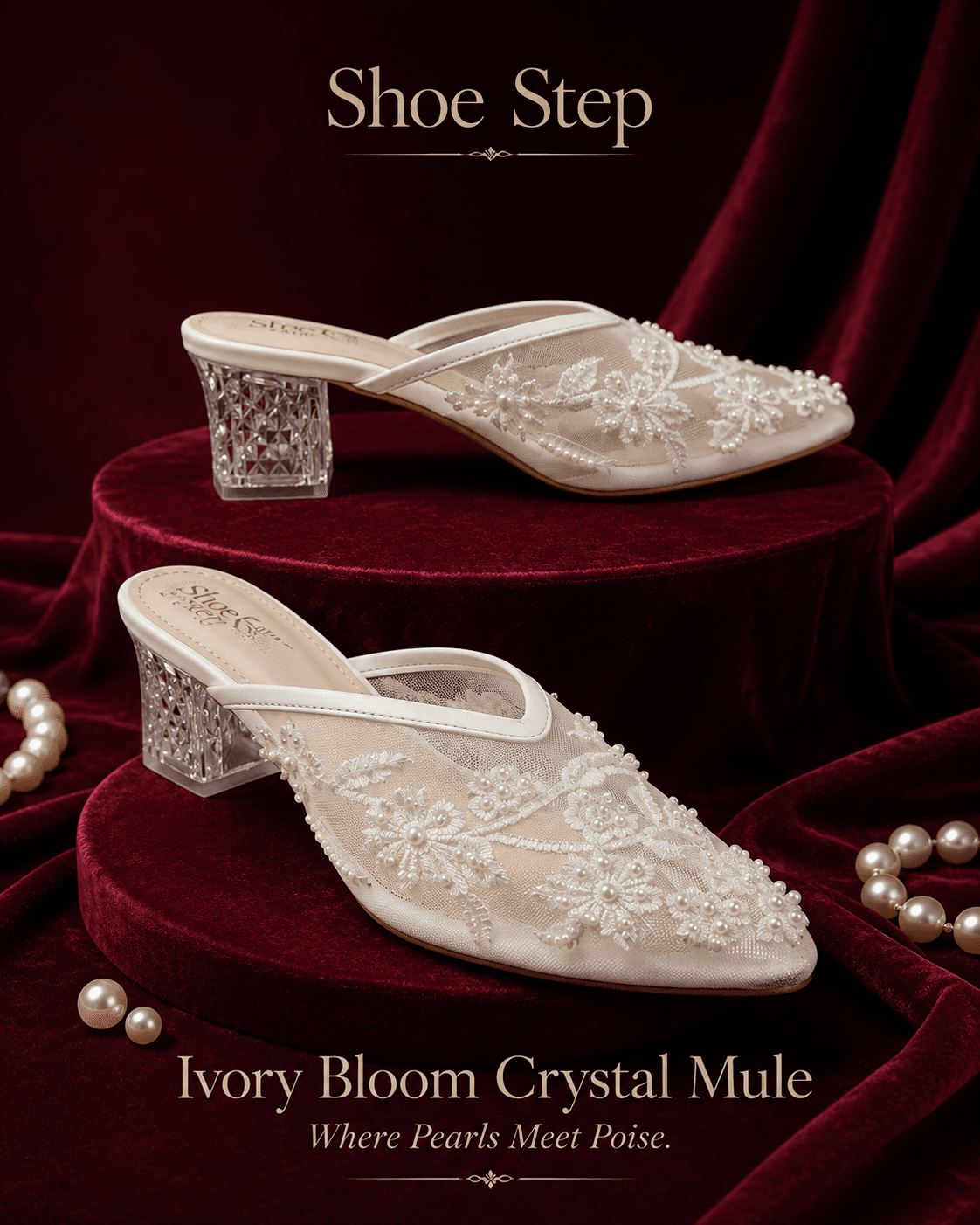 Bloom Crystal Mule  in Premium color
